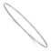 Rhodium Over 10k White Gold 1.5mm Polished Slip-on Bangle Bracelet
