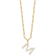 Gold Tone Sterling Silver 3-5.5mm Freshwater Cultured Pearl LETTER M
18-inch Necklace