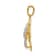 14K Two-tone Gold Diamond Flip-Flops Charm