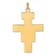 14k Yellow Gold and 14k White Gold Solid Polished Fancy Cross Pendant