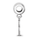 Sterling Silver Rhodium-plated LogoArt West Virginia University Small
Dangle Bead