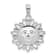 Rhodium Over Sterling Silver Polished Smiling Sun Pendant