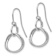 Rhodium Over 14k White Gold Textured Small Twisted Circle Dangle Earrings