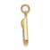 14K Two-tone Gold Textured Diamond Cell Phone Charm