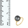10mm Black Cultured Tahitian Pearl 14K Yellow Gold Ring