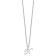 Rhodium Over Sterling Silver Letter K Initial Necklace