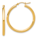 14k Yellow Gold 1 1/4 inch Polished Tube Hoop Earrings