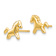 14k Yellow Gold Textured Pony Earrings