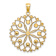 14k Two-tone Gold Diamond-Cut Flower Pendant