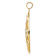 14K Two-tone Gold  Diamond-Cut Floral Medallion Pendant