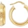 Classic Diamond-Cut Wide Hoop Earrings In 10K Gold