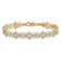 14K Two-tone Gold Diamond-Cut Fancy Bracelet