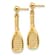 14k Yellow Gold Polished Racquet Dangle Earrings