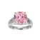 Pink And White Cubic Zirconia Platinum Over Silver October Birthstone
Ring 7.12ctw