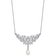 Rhodium Over Sterling Silver Fancy Freshwater Cultured Pearl and Cubic
Zirconia Necklace