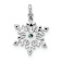 Rhodium Over 14k White Gold Blue and White Diamond Snowflake Pendant