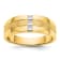 14K Yellow Gold Lab Grown Diamond Polished and Satin Men's Ring