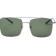 Gucci Ruthenium and Black Frame / Green Lens Square Sunglasses