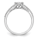 Rhodium Over 14K White Gold Lab Grown Diamond Cluster Engagement Ring 0.475ctw
