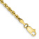 10k Yellow Gold 3mm Diamond-Cut Quadruple Rope Link Bracelet
