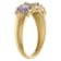 10K Yellow Gold Oval 3-Stone Tanzanite and Diamond Ring .9ctw