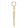14k Yellow Gold Textured Cheerleader Charm