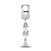 Rhodium Over Sterling Silver LogoArt Zeta Tau Alpha Vertical Letters Bead