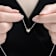 Heart Pendant Necklace In Two-Tone Rhodium Over Brass