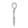 Rhodium Over 14k White Gold Diamond Peace Sign Pendant