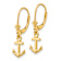 14k Yellow Gold Mini Anchor Dangle Earrings