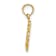 14k Yellow Gold Textured Claddagh In Scallop Circle Charm