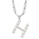 Rhodium Over Sterling Silver 3-5.5mm Freshwater Cultured Pearl LETTER H
18-inch Necklace