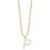 Gold Tone Sterling Silver 3-5.5mm Freshwater Cultured Pearl LETTER P
18-inch Necklace