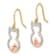 14k Yellow Gold and Rhodium Over 14k Yellow Gold Diamond-Cut Cat Outline
Dangle Earrings
