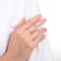 White Sapphire 14K Rose Gold Over Sterling Silver Eternity Band Ring, 0.27ctw