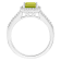8x6mm Emerald Cut Peridot 1/4 ctw Diamond Rhodium Over Sterling Silver
Halo Ring