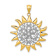 14K Two-tone Gold  Sun Filigree Pendant