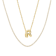 CZ Initial R Tennis Necklace And Pendant Set In 14K Gold Over Brass 4.05ctw