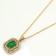 1.79 Ctw Emerald with 0.40 Ctw Diamond Pendant with Chain in 14K YG