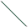 Rhodium Over 14k White Gold Oval Lab Created Emerald and Diamond Bracelet