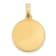 14K Yellow Gold Polished and Satin St. Christopher Medal Hollow Pendant