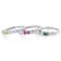 Multi-Color Moissanite Stackable Ring Set In Platinum-Enhanced Sterling
Silver 2.85ctw Diamond Equivalent Weight