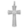 Rhodium Over 14K White Gold Diamond Cross Pendant