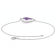 Kite Amethyst Station Bracelet In Sterling Silver 1.68ctw
