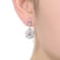 Pear Shape CZ Lace Cluster Drop Earrings In Sterling Silver