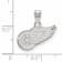 Rhodium Over Sterling Silver NHL LogoArt Detroit Red Wings Small Pendant