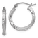 Rhodium Over Sterling Silver Satin Diamond-cut 2.5x18mm Twisted Hoop Earrings