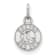Rhodium Over Sterling Silver MLB Boston Red Sox LogoArt Circle Pendant