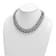 Rhodium Over Sterling Silver Polished 20mm Triple Circle Link Necklace