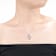 Pave CZ Heart Pendant Necklace In White Rhodium Over Brass